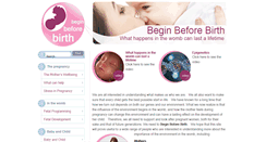 Desktop Screenshot of beginbeforebirth.org